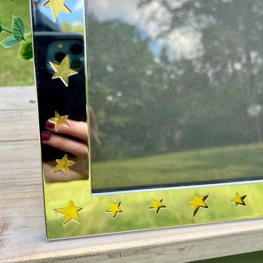 Celestial Star and Moon Silver and Glass Picture Frame | 8x10